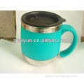 16oz double wall insulated travel mugs with handle